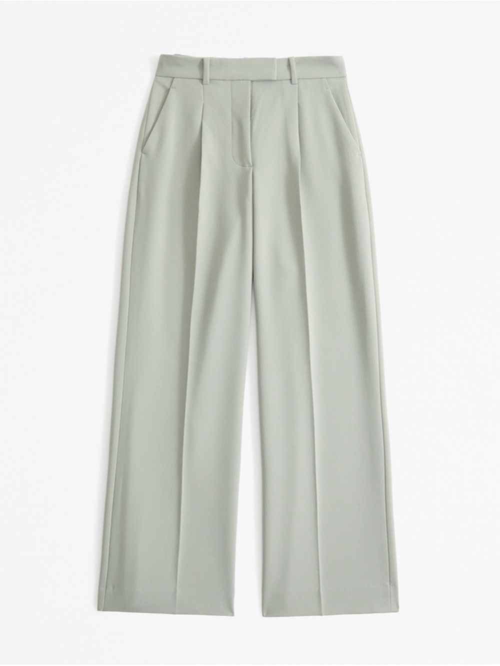 Abercrombie A&F Harper Tailored Ultra Wide Leg Pant in Slate Green | Size 28 6S - Picture 6 of 8